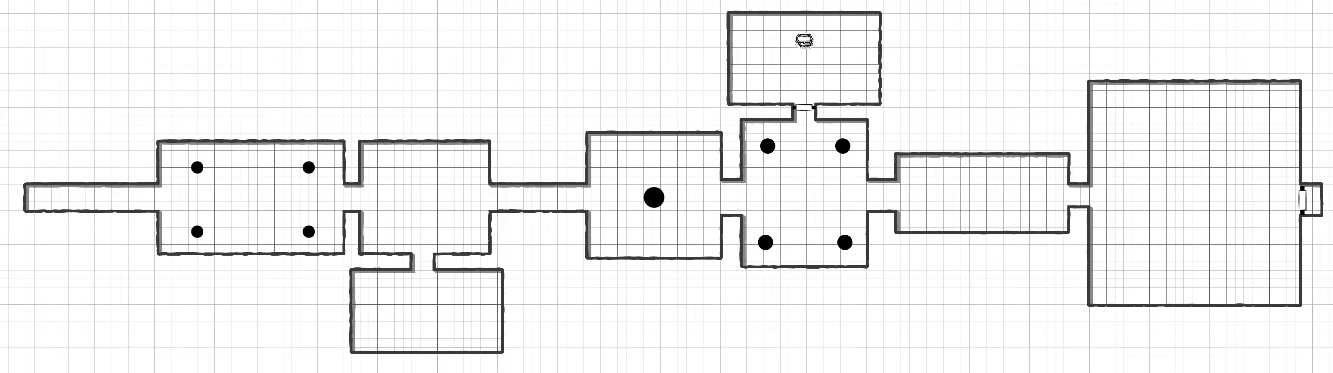 法师 ARPG 关卡完整顶视布局图