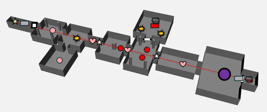 带事件标记的关卡 Blockout 路线