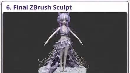 Kurage 最终 ZBrush 雕刻