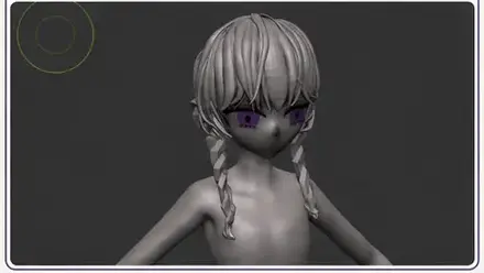 Kurage ZBrush 头部与发型 Blockout