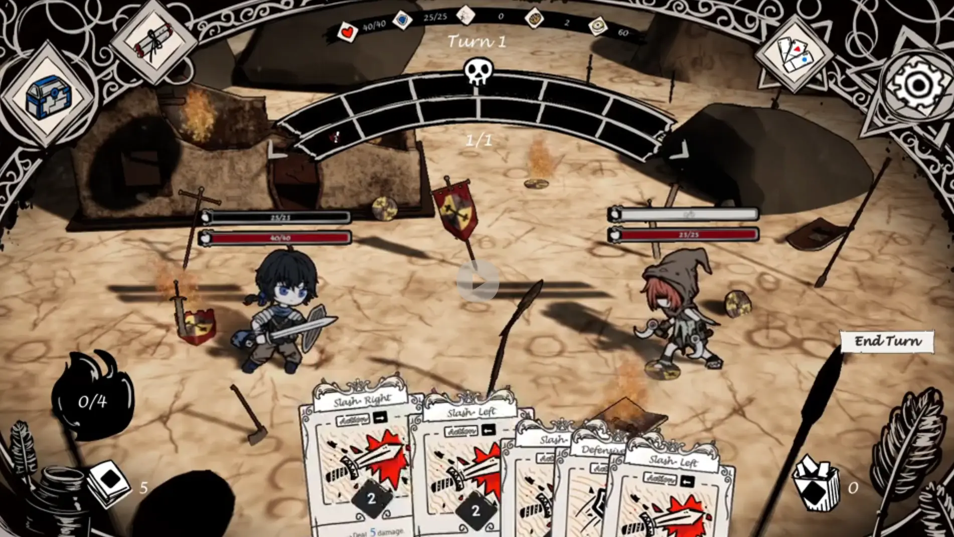 Trail of Blade 战斗界面与行动轴